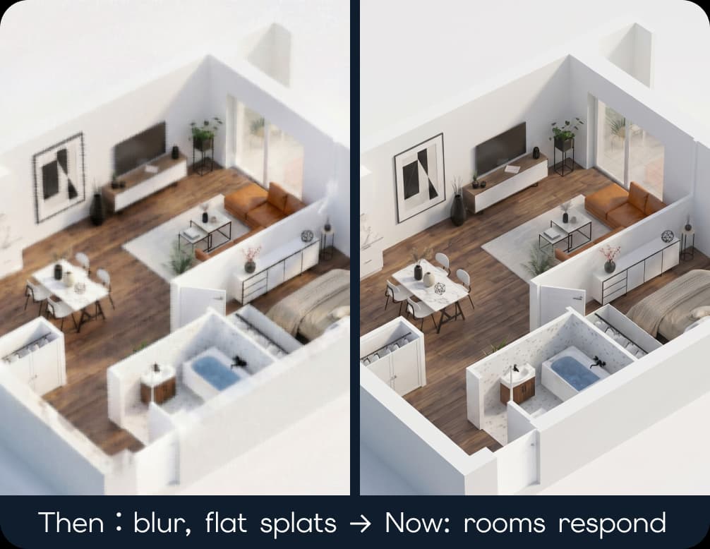 Before and after room transformation