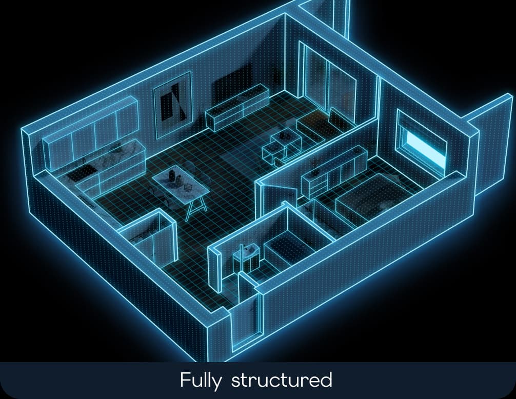 Fully structured 3D room